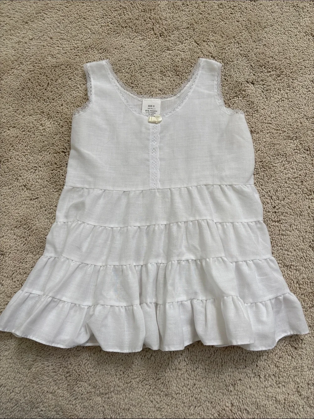 Vintage 80’s JCPenny White Tiered Ruffled Slip